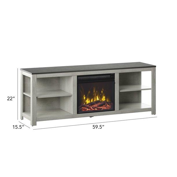 Two Tone Fireplace Unit Tv Stand